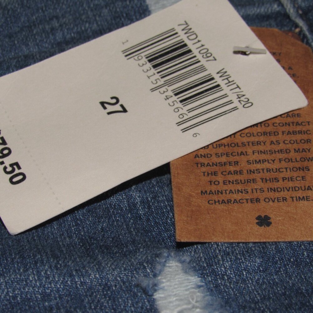 NWT LUCKY BRAND Lolita Crop Mid Rise Curvy Fit Raw Hem Jeans Size 4/27 - Picture 10 of 10